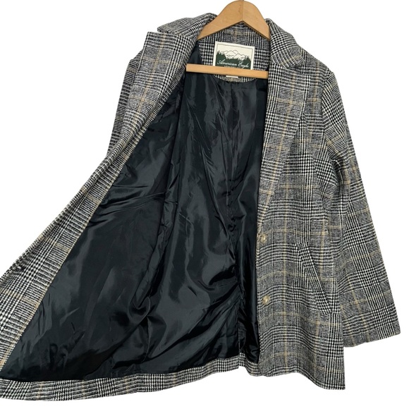 AMERICAN EAGLE Academia Plaid Wool Blend Blazer Jacket Medium - Picture 6 of 16